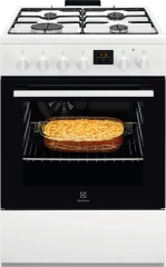 Kuchnia gazowo-elektryczna Electrolux 600 LKK660222W Pieczenie parowe Termoobieg