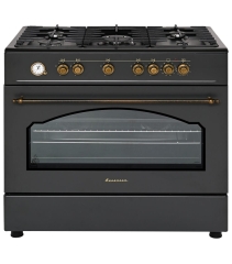 Kuchnia gazowo elektryczna Ravanson Retro KWGE-90AR (czarny)