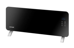 KS4010 Konwektor elektryczny Concept  szkło hart. LED pilot 1000/2000W czarny