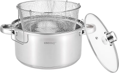 Garnek z koszem do smażenia, stal Ø24cm 5,5l Kinghoff