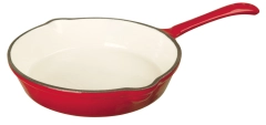 Patelnia głęboka emaliowana, żeliwo, czerwony Ø26cm  Kinghoff