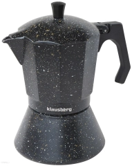 Kawiarka espresso, czarny marmurek 9 filiżanek Klausberg