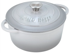 Garnek z pokrywą żeliwo Ø24cm 4l szary KingHoff
