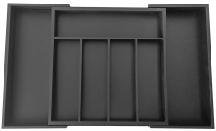 Organizer bambusowy do szuflady, czarny, 52x31,5x5 KINGHoff