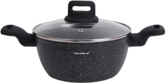 Garnek, kolor czarny-marmurek, Ø20cm, 2,36L Klausberg