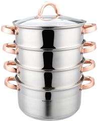 Garnek do gotowania na parze 5elm, 22cm 4,0L KB-7733