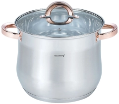 Garnek stalowy z pokrywą, 7,0L, Ø22cm, Klausberg, KB-7792