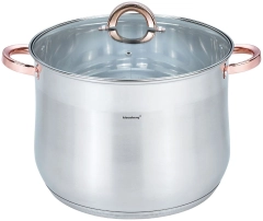 Garnek stalowy z pokrywą, 16L, Ø30cm, Klausberg, KB-7796