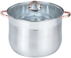Garnek stalowy z pokrywą, 22.4L, Ø34cm, Klausberg, KB-7798