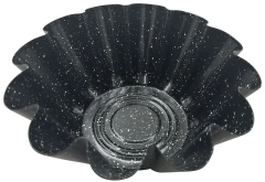 Forma do pieczenia ciasta, metalowa, z powłoką nieprzywieralną, czarna, średnica 23,5 cm, Klausberg, KB-7837