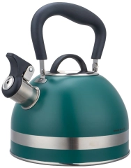 Czajnik z gwizdkiem, 1.8L, stali nierdzewnej, zielony, KINGHoff, KH-1855