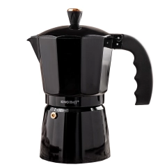 Zaparzacz do kawy espresso, aluminium, 6 filiżanek ,czarny/rose gold, KINGHoff, KH-1883