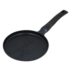Patelnia do naleśników, wzór żyrafa, aluminiowa, nieprzywierająca powłoka, czarna, Ø18 cm, Klausberg, KB-7975