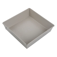 Forma kwadratowa 24×24×6 cm, stal węglowa, powłoka marmurkowa nieprzywierająca, beżowa, KINGHoff, KH-1974