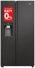 Lodówka Haier Seria 7 HSW79F18DIPT Pełny No Frost 177,5cm Dystrybutor wody Zdalne sterowanie Czarny łupkowy