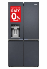 Lodówka Haier Seria 7 HCR7918EIMB Pełny No Frost 177,5cm Dystrybutor wody Czarny Inox