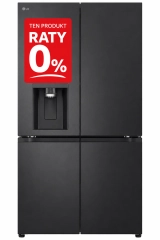 Lodówka LG GML960EVBE Funkcje AI Pełny No Frost 179,2cm Szuflada z kontrolą wilgotności Zdalne sterowanie Ciemny grafit stal