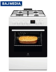 Kuchnia gazowo-elektryczna Electrolux 600 LKK660222W Pieczenie parowe Termoobieg