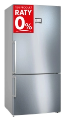 Lodówka Bosch Serie 6 KGN86AIDR Pełny No Frost 186cm Szuflada z kontrolą wilgotności Srebrny