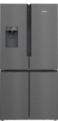 Lodówka Siemens iQ500 KF96DAXEA Pełny No Frost 183cm Dystrybutor wody Zdalne sterowanie Czarna stal szczotkowana
