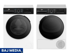 Zestaw Beko pralka b300 BM3WFU47215WBDC EnergySpin Slim 7kg 1200obr/min + suszarka b300 BM3T47249WBDC Slim 47cm 7kg